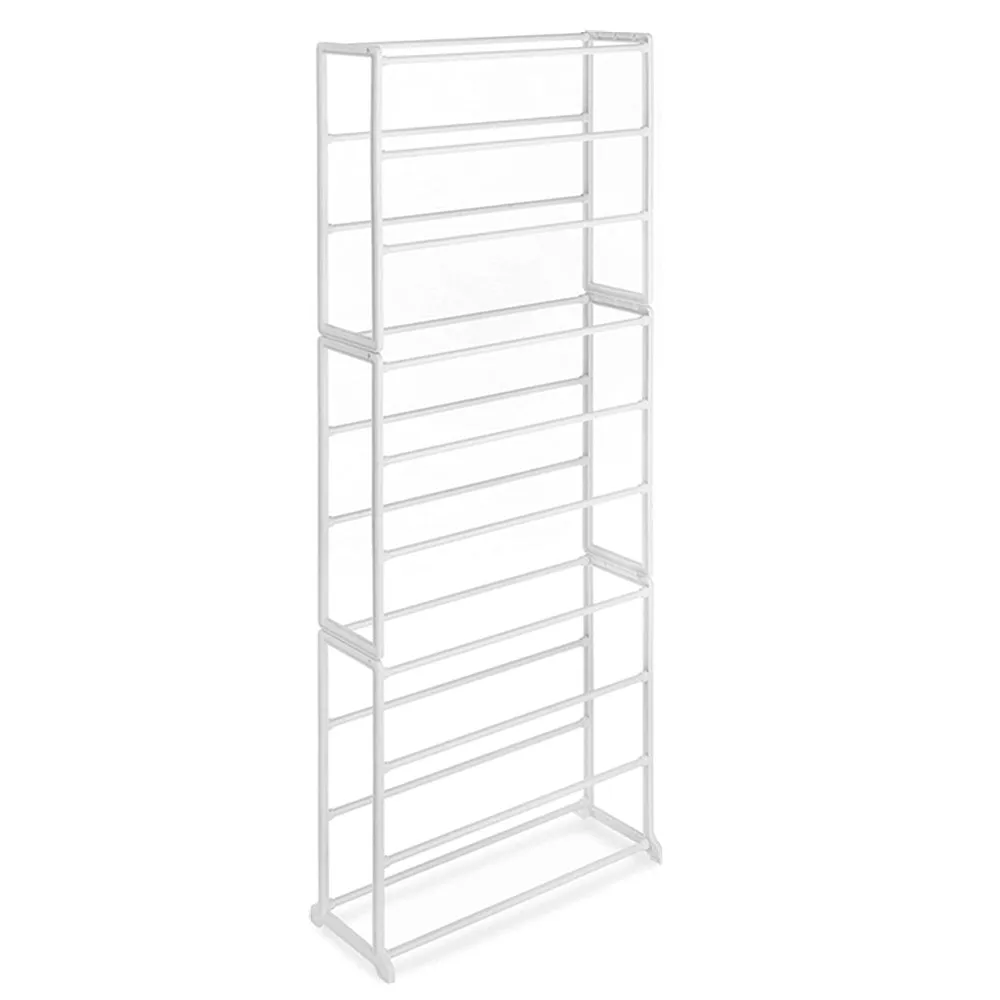 10 Tier Floor Shoe Tower, Shoe Storage Shelf, Entryway Stackable Shoe Rack Organizer