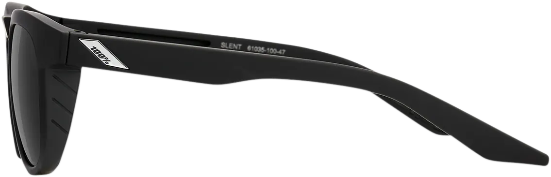 100% Slent Sunglasses - Black - Gray Polarized 61035-100-47