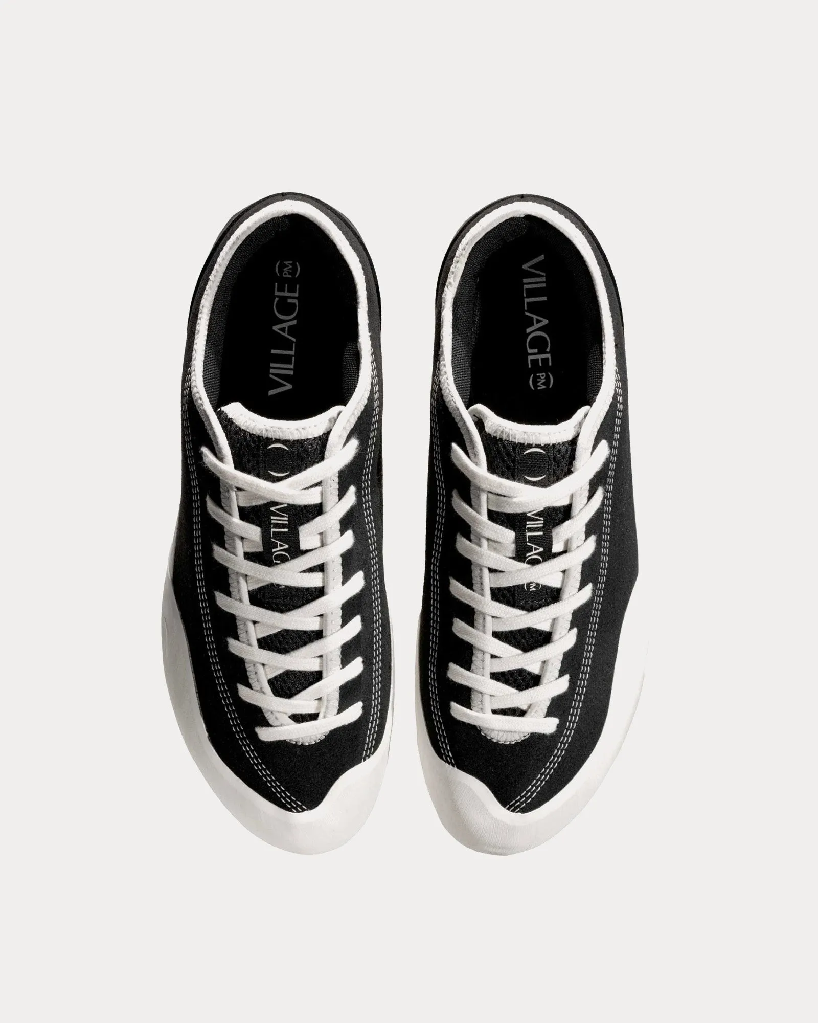 1:30PM Black / Whisper White Low Top Sneakers