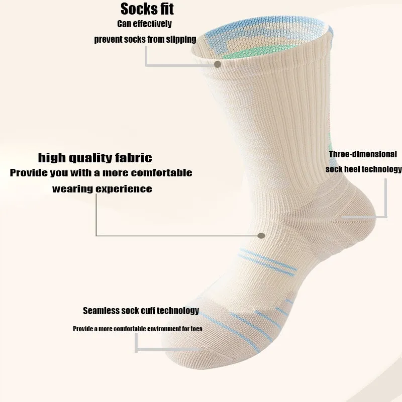 9 Pairs Men's Compression Crew Socks – Cushioned, Anti-Odor & Non-Slip