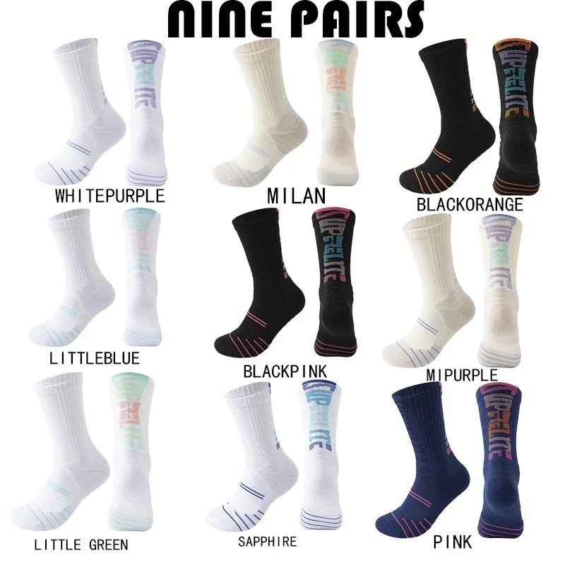 9 Pairs Men's Compression Crew Socks – Cushioned, Anti-Odor & Non-Slip