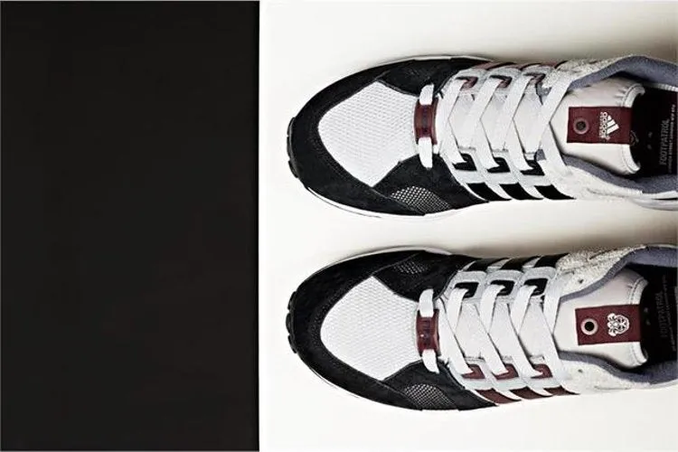 Adidas Footpatrol x EQT Running Cushion 93 'Clear Gray Red' Sneakers, Gray