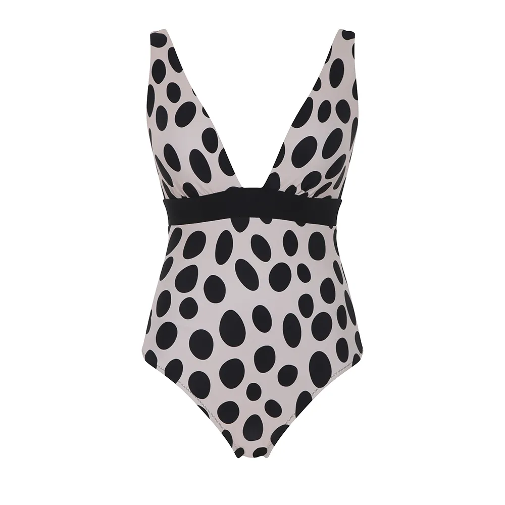 Amalfi Non Wired Plunge Swimsuit Dot