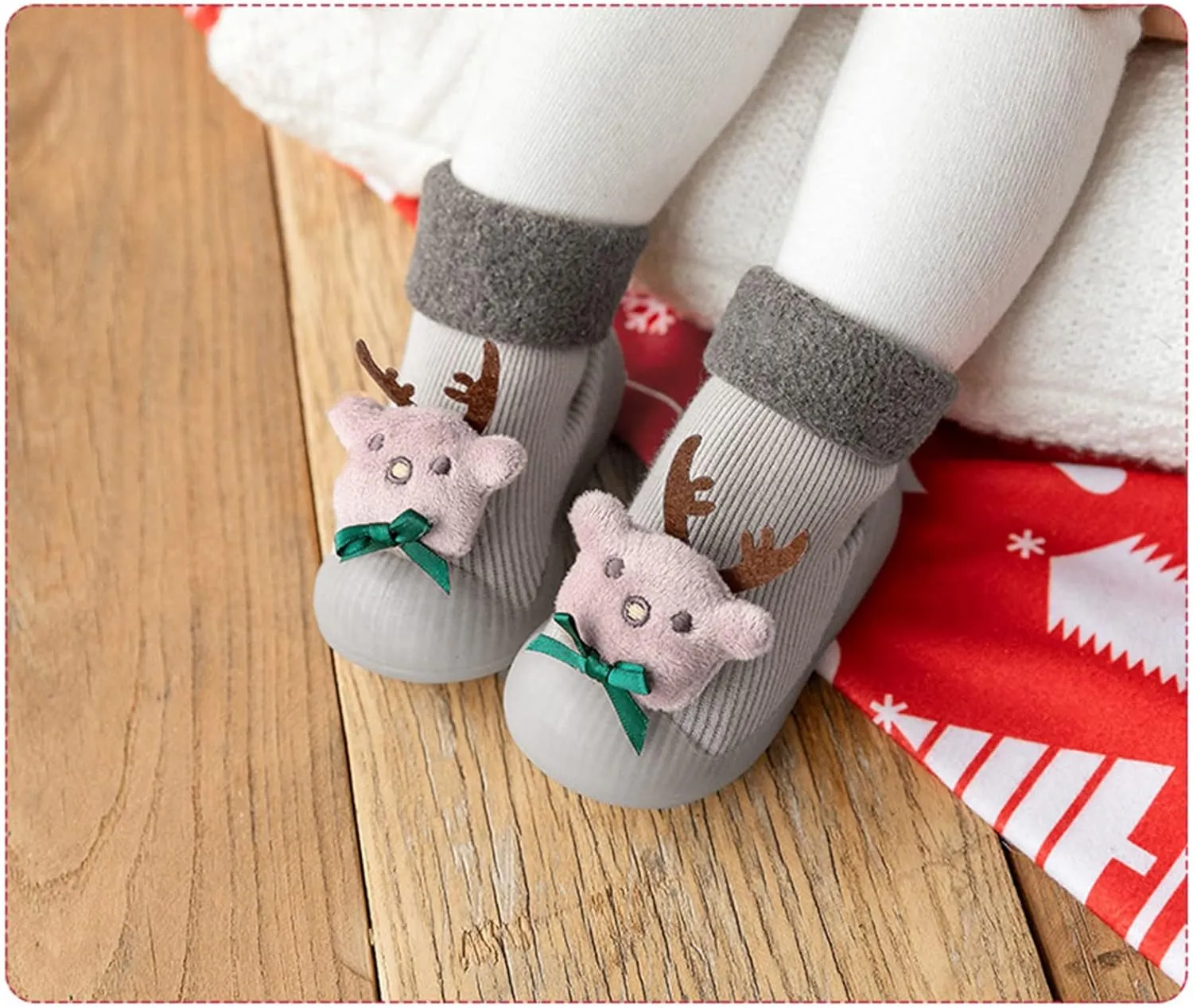 Baby Girl Shoes,Toddler Baby Kids Boys Girls Christmas 3D Socks Shoes Cartoon Slipper Prewalker Shoes Girls Shoes