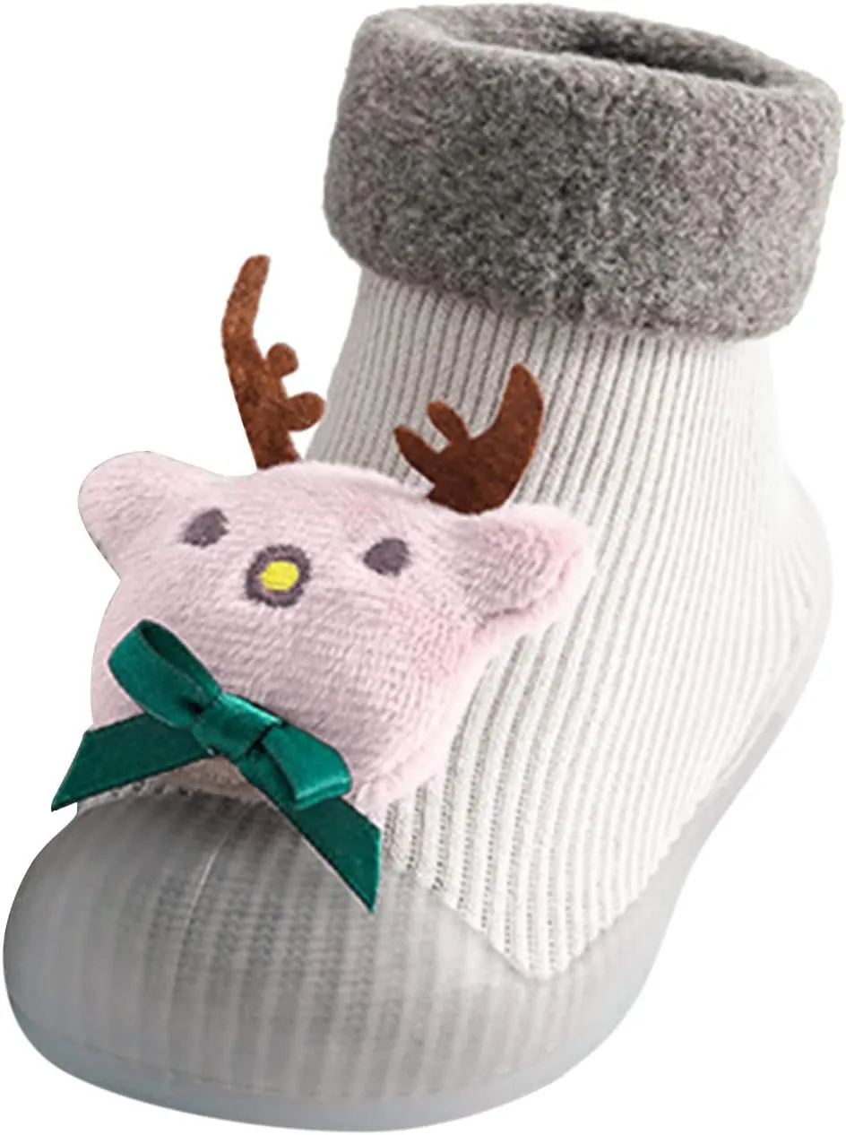 Baby Girl Shoes,Toddler Baby Kids Boys Girls Christmas 3D Socks Shoes Cartoon Slipper Prewalker Shoes Girls Shoes