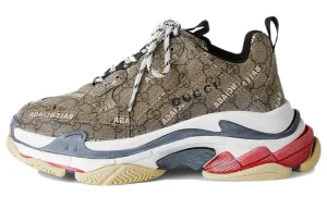 Balenciaga Triple S Chunky Sneakers, Brown/Multicolor