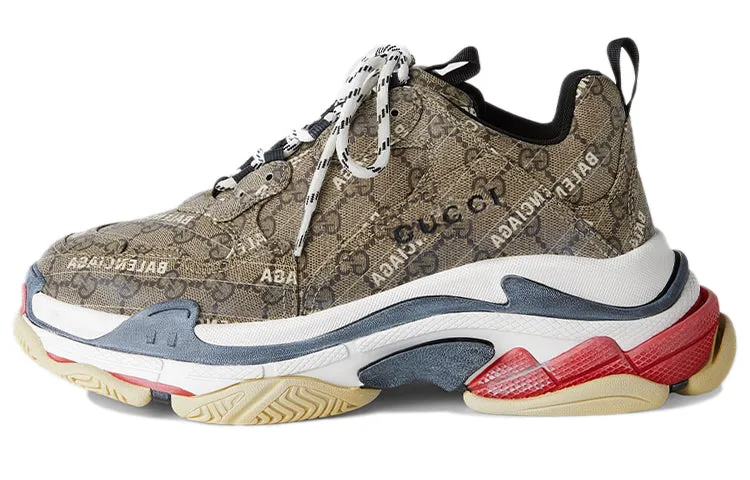 Balenciaga Triple S Chunky Sneakers, Brown/Multicolor