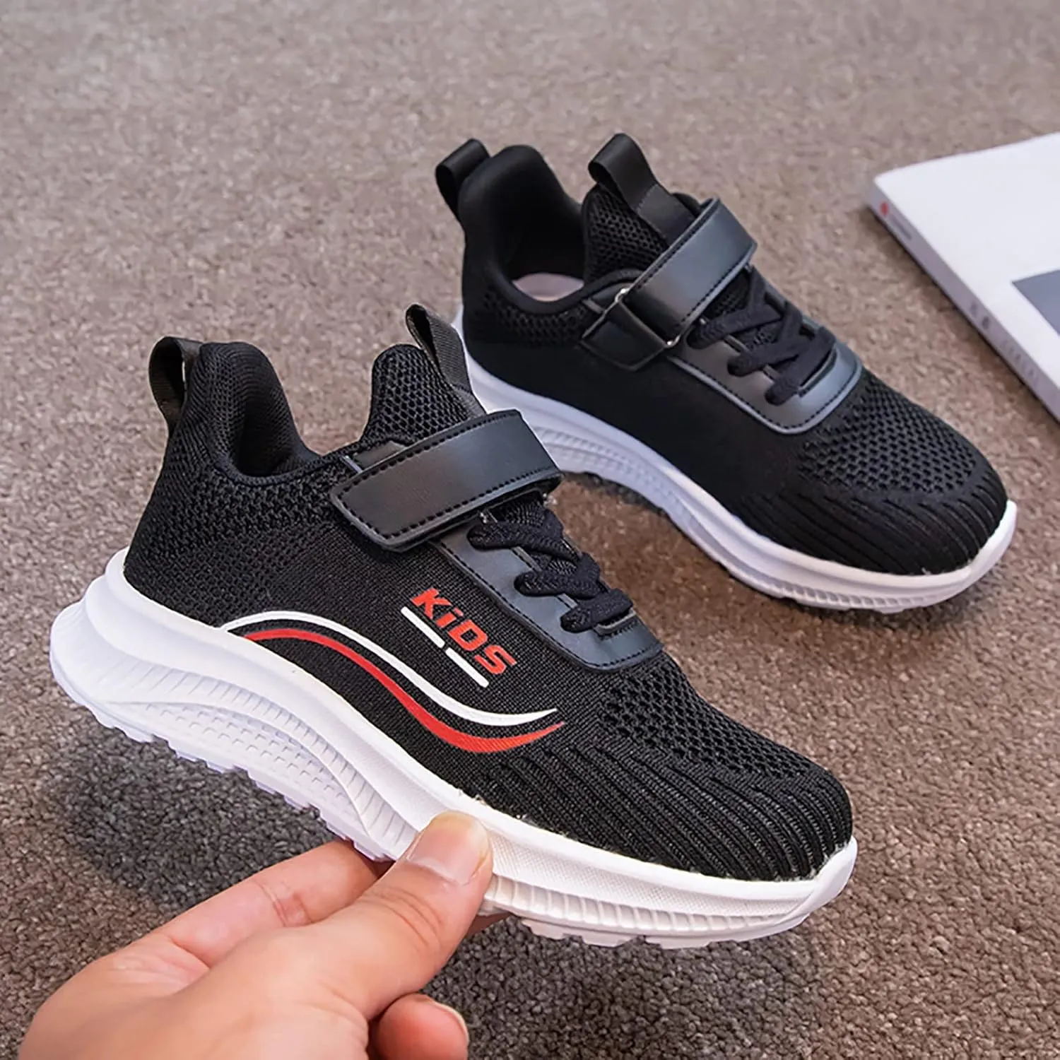 Big Kids Running Shoes Walking Sports Shoes Fine Knit Mesh Shoes Lightweight Breathable Athletic Baby Girl Shoes
