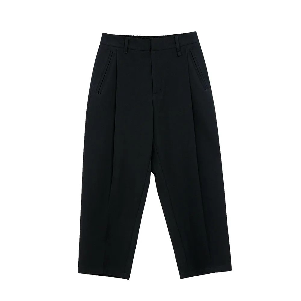 Black Cropped Trousers