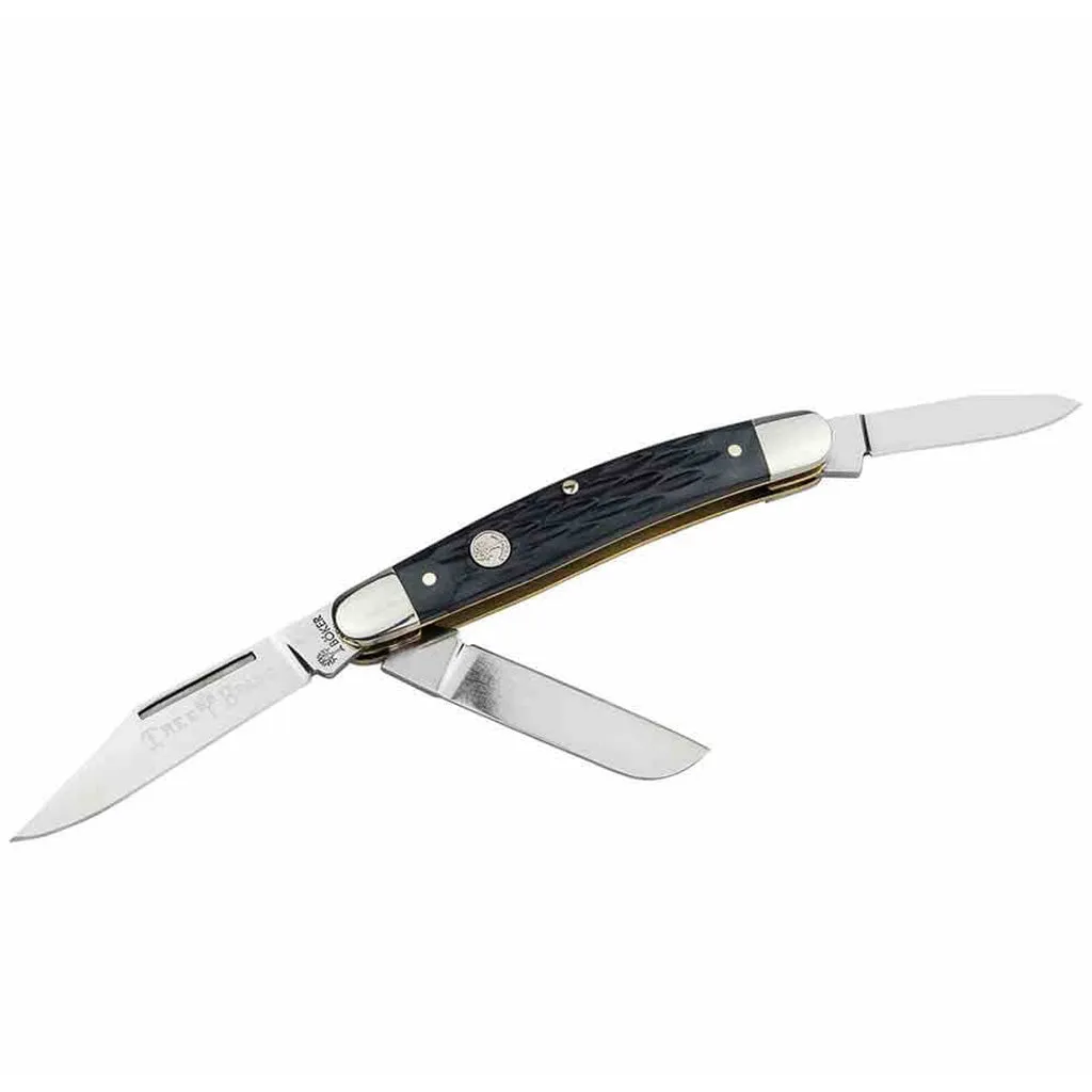 Boker Manufactory TS 2.0 Medium Stockman Jigged Black Bone Knife