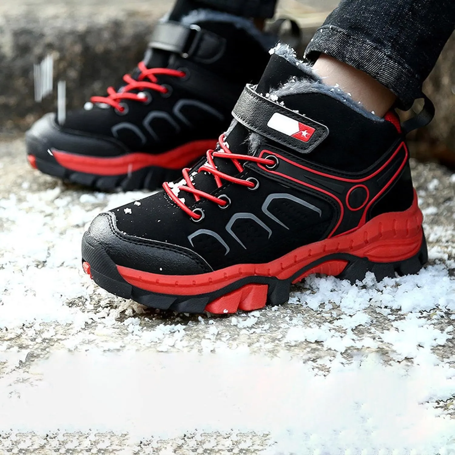 Boys Girls High Top Athletic Shoes for Kids Basketball Non Slip Running Walking Lightweight Lace-up Little Boy Shoes