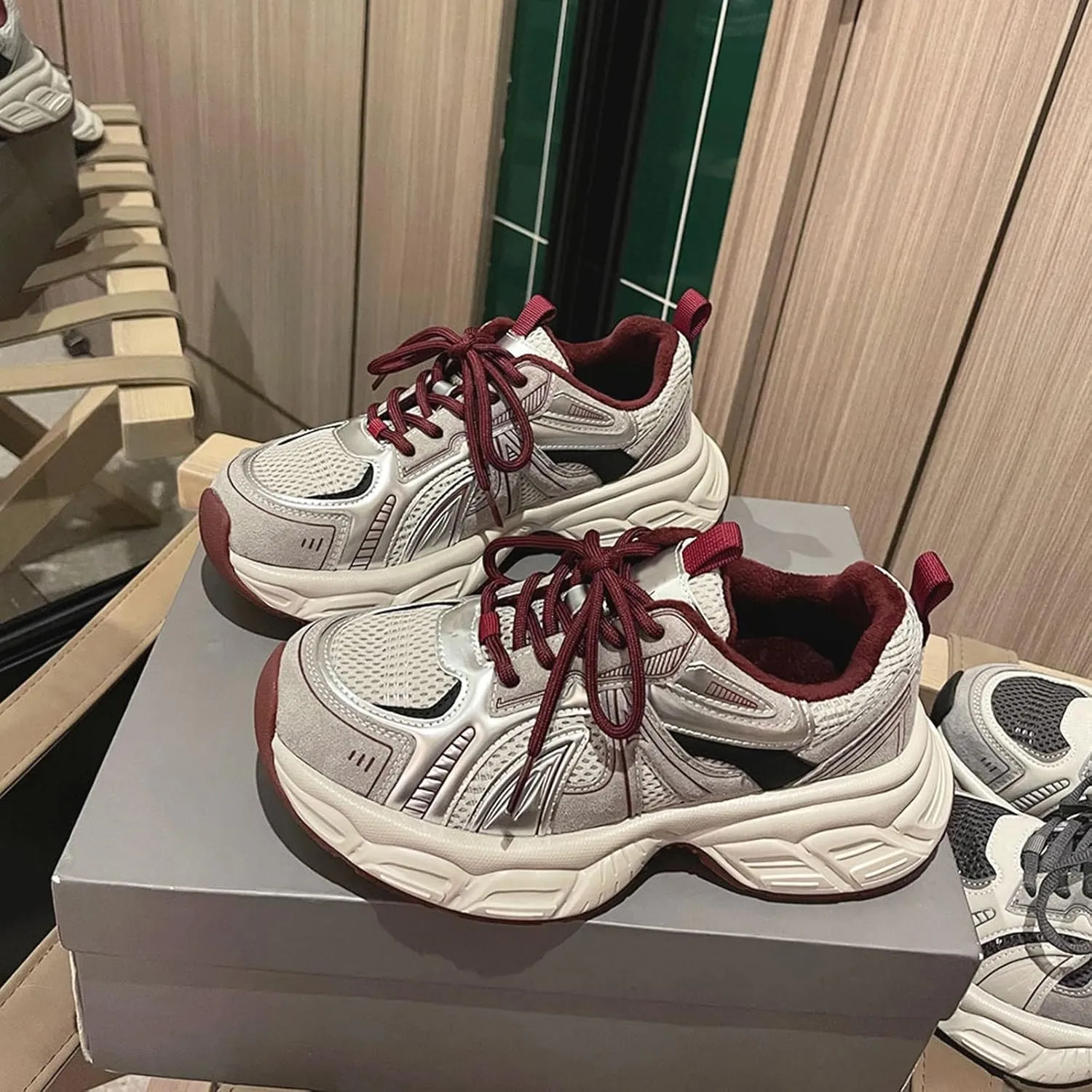 Boys Girls Kids Outdoor Running Sport Shoes Shoelace Ankle Sneaker Sole Non Slip Mesh Breathable Childrens Casual Shoes