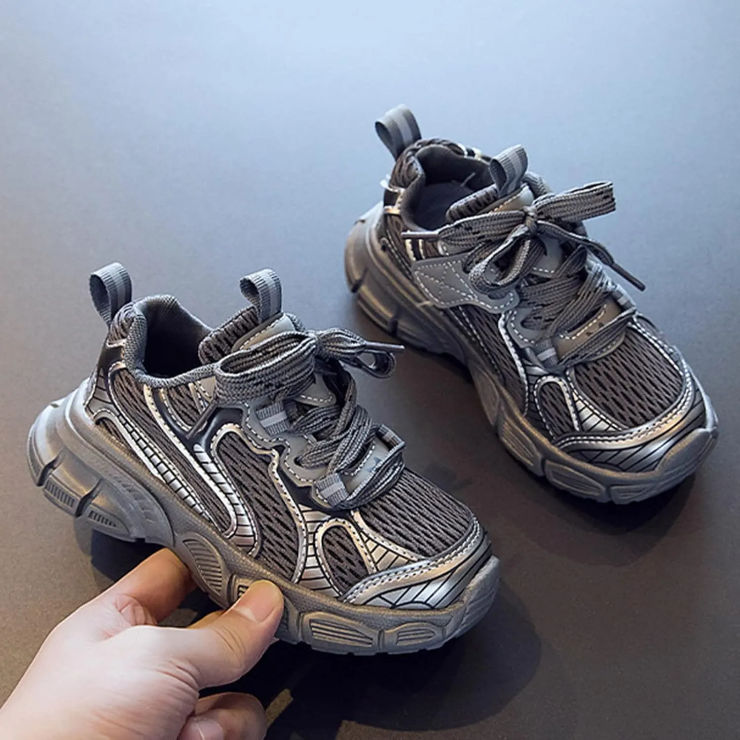 Boys Girls Shoes Kids Tennis Running Athletic Sport Sneakers Breathable Non Slip Mesh Comfortable Girls Dress Shoes