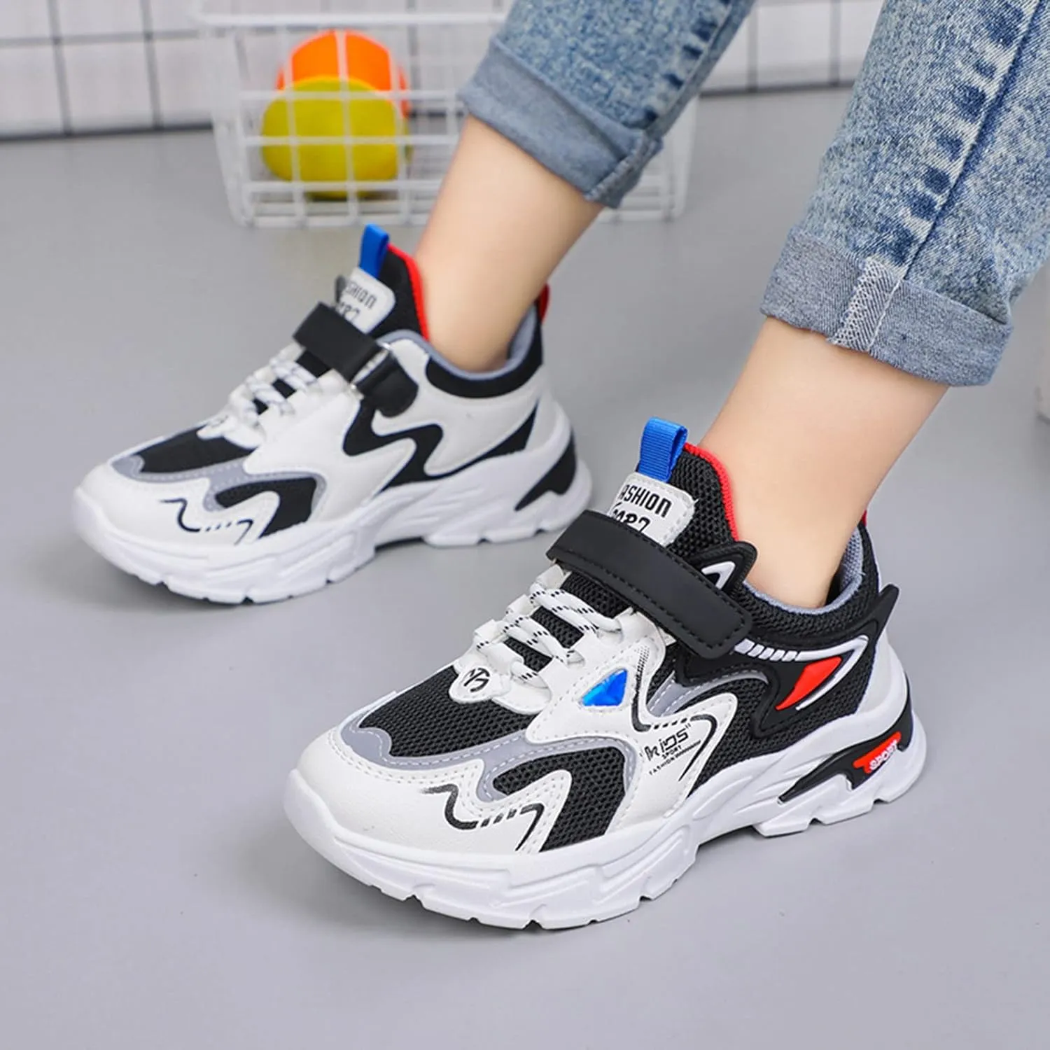 Boys Girls Sneakers, Kids Tennis Shoes for Walking/Running Lightweight Breathable Gym Shoes Outdoor Hiking Sports