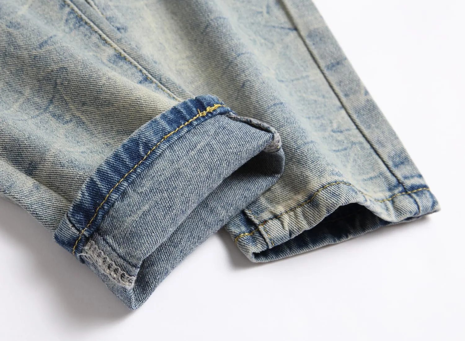 Boy's Skinny Fit Ripped Destroyed Distressed Fashion Denim Jeans Pants