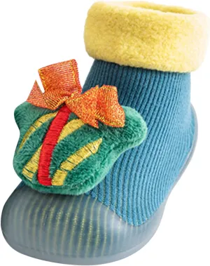 Breathable Shoe Christmas Kids 3D Socks Baby Cartoon Shoes Toddler Boys Slipper Prewalker Kids Shoes Size 4