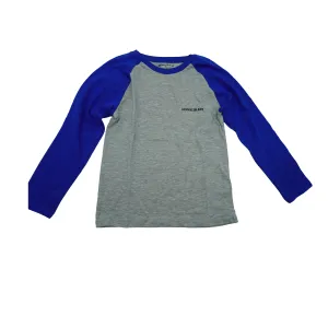Calvin Klein Boy's Long Sleeve Raglan T Shirt Blue Gray Size 5