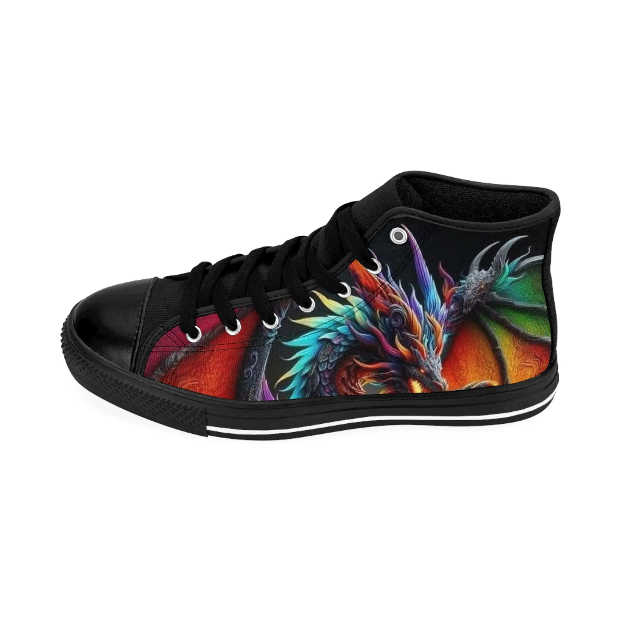 Colourful Dragon High-Top Sneakers