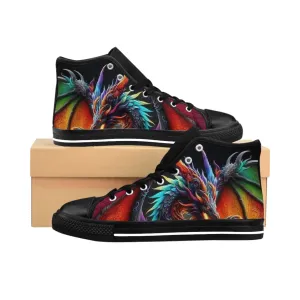 Colourful Dragon High-Top Sneakers