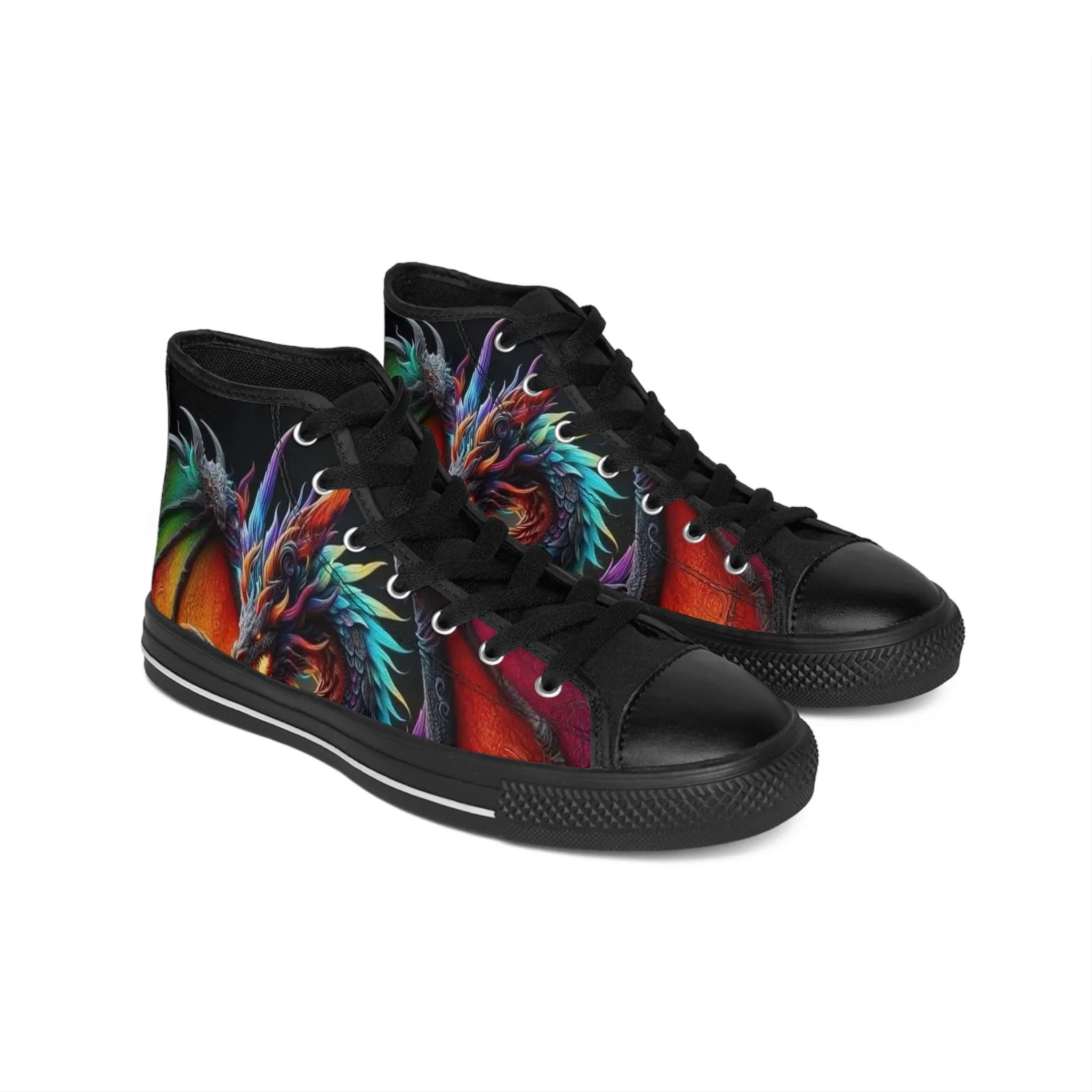 Colourful Dragon High-Top Sneakers