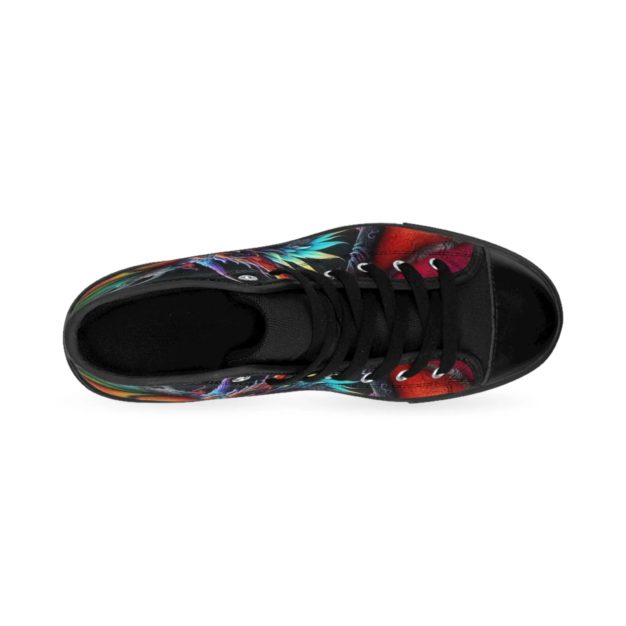 Colourful Dragon High-Top Sneakers