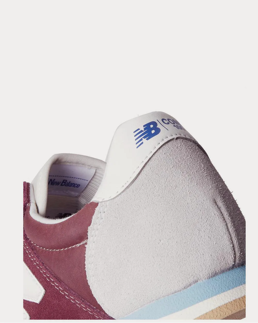 Comp 100 Leather and Suede-Trimmed Shell  Burgundy low top sneakers