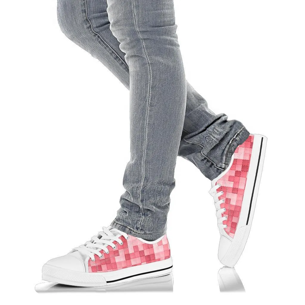 Custom Sneakers - Pink Checks
