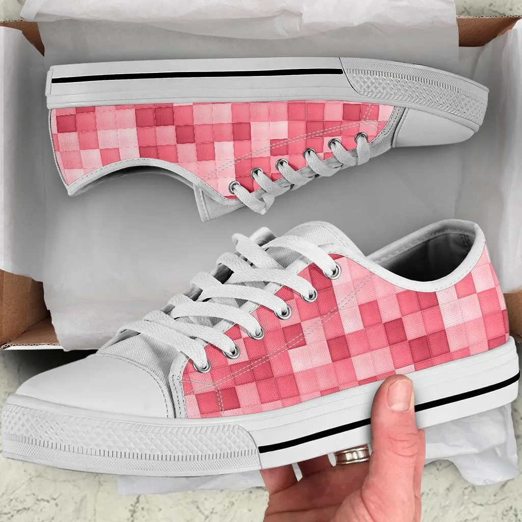 Custom Sneakers - Pink Checks