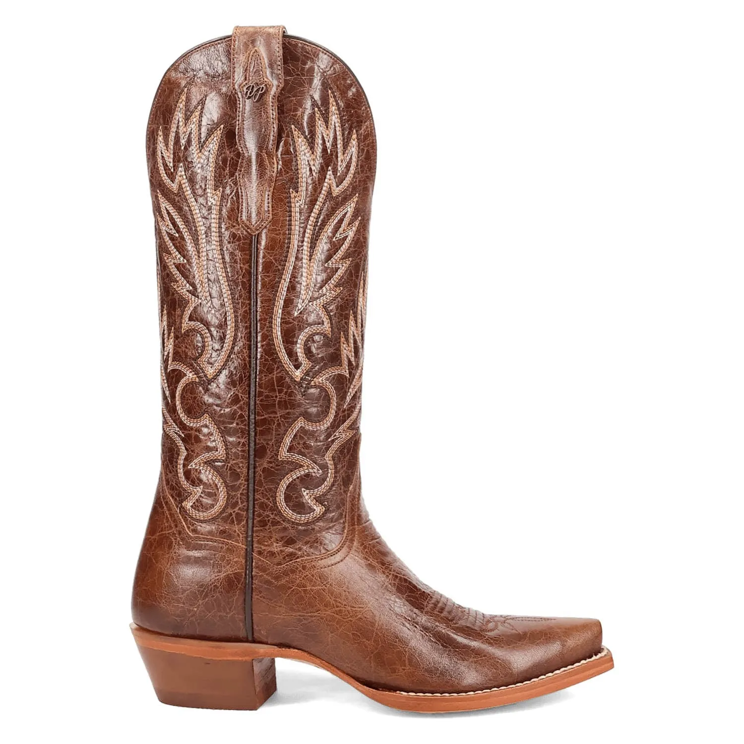 Dan Post Womens Katy Brown Leather Cowboy Boots