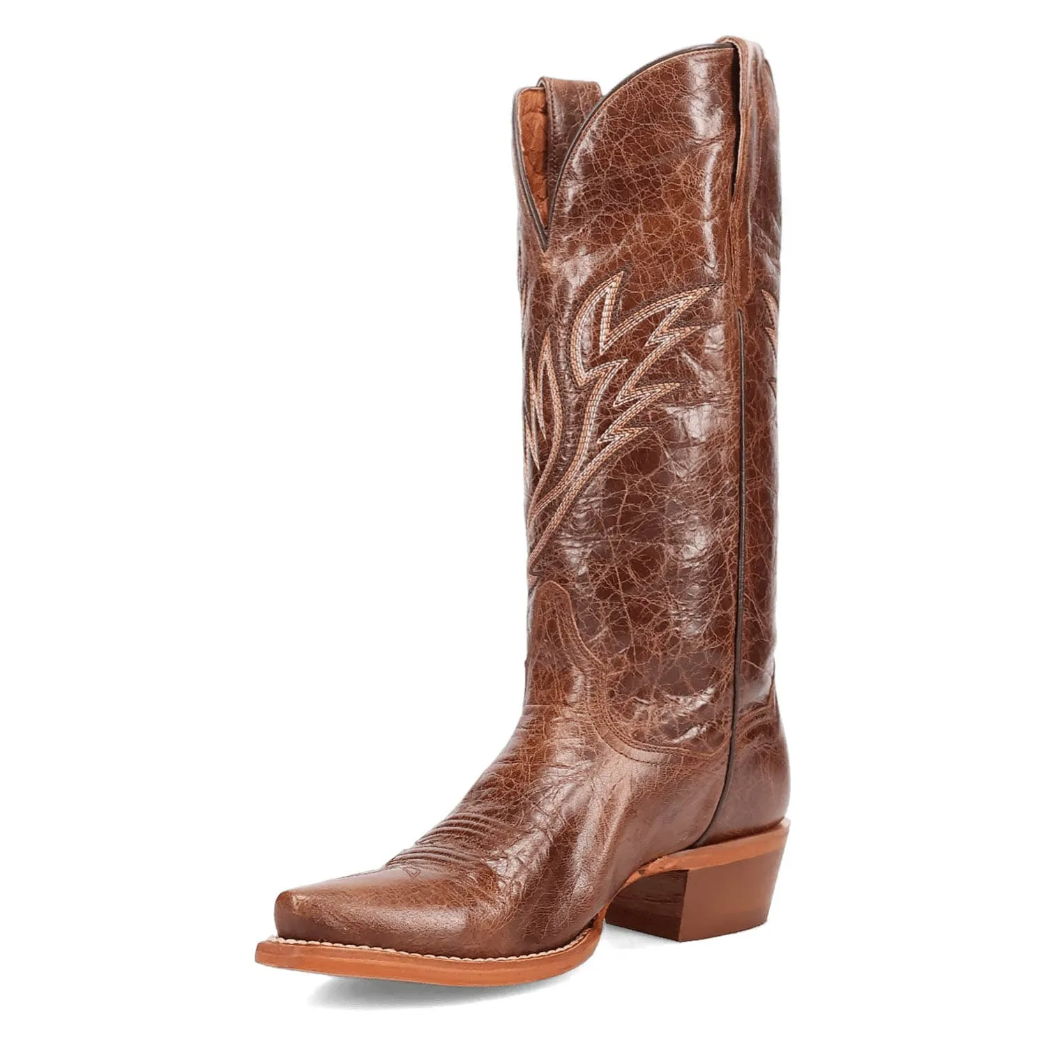 Dan Post Womens Katy Brown Leather Cowboy Boots