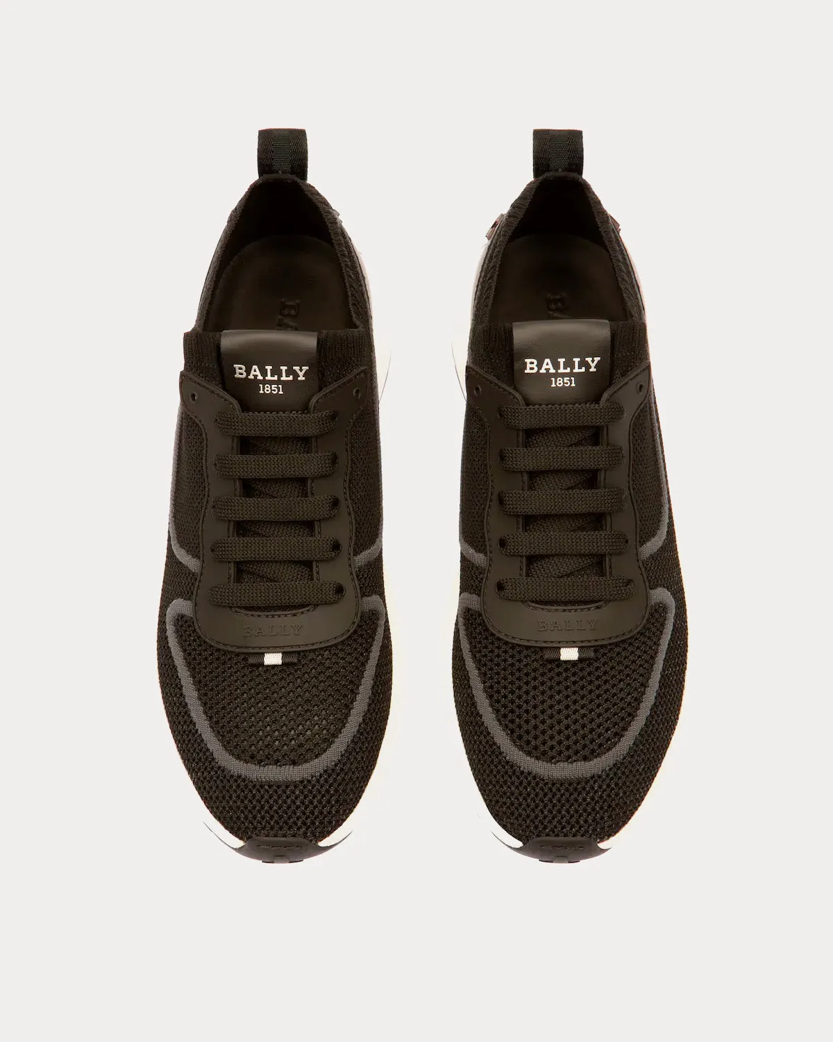 Davyn Polyester Mix Black Low Top Sneakers