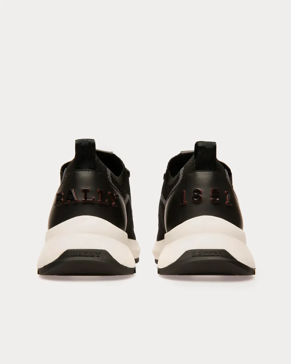 Davyn Polyester Mix Black Low Top Sneakers