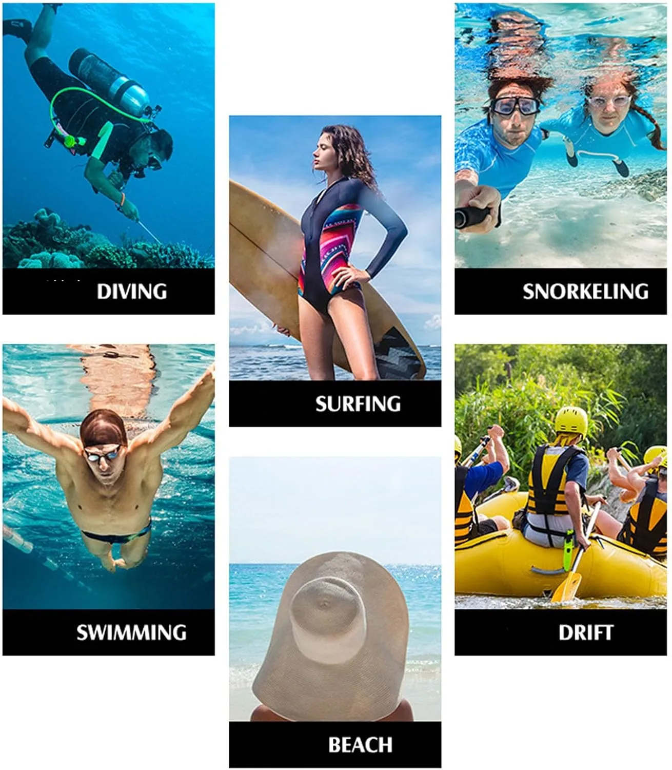 Diving Boots, 1 Pair Water Shoes 5MM High Top Slip Snorkeling Boots Surfing Swimming Shoes for Beach Water Activities Black