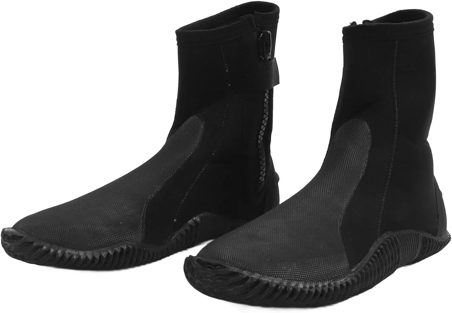 Diving Boots, 1 Pair Water Shoes 5MM High Top Slip Snorkeling Boots Surfing Swimming Shoes for Beach Water Activities Black