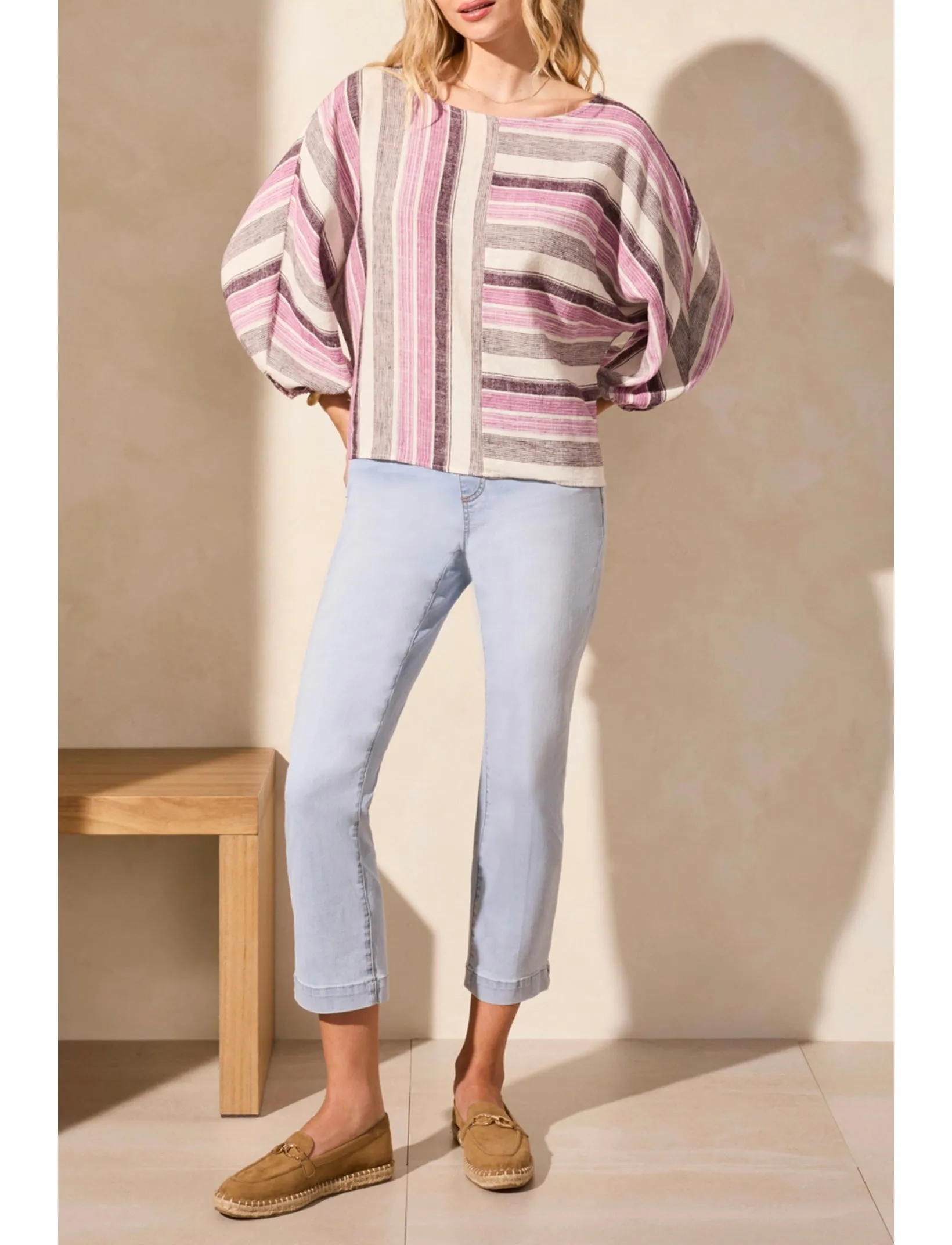 DOLMAN SLEEVE BOATNECK TOP