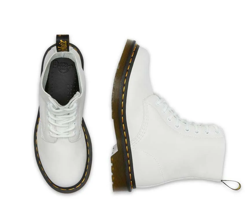 Dr Martens 1460 Pascal Optical White Virginia Leather Boots 26802543