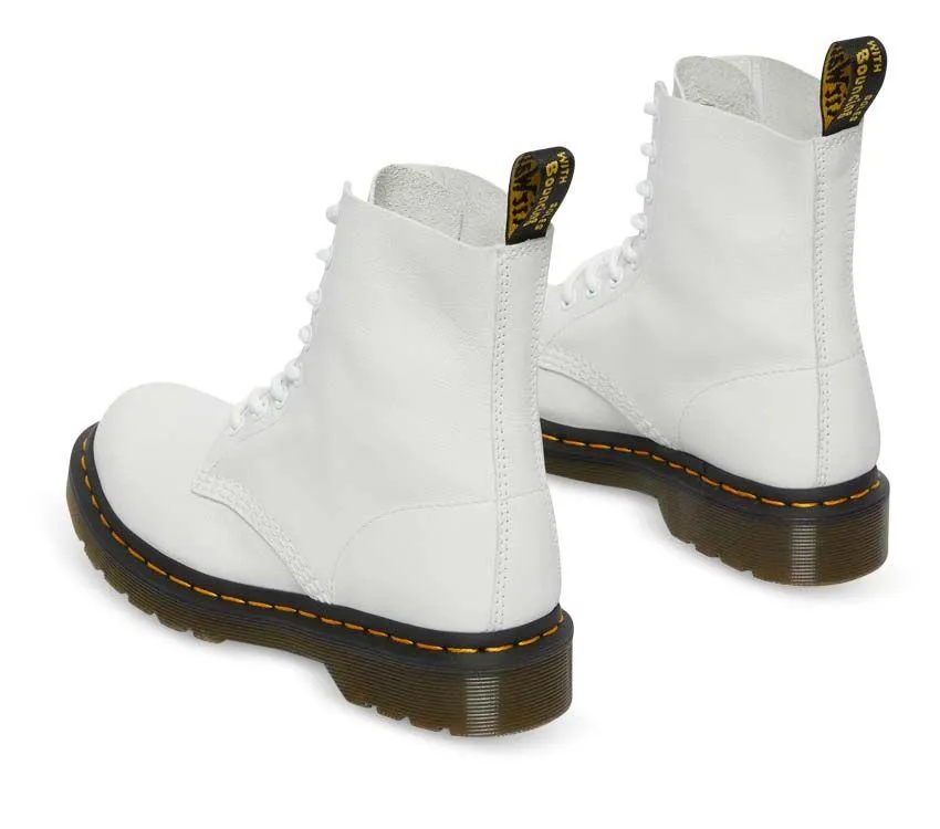Dr Martens 1460 Pascal Optical White Virginia Leather Boots 26802543