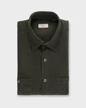 Emerald Green Cotton Corduroy Shirt