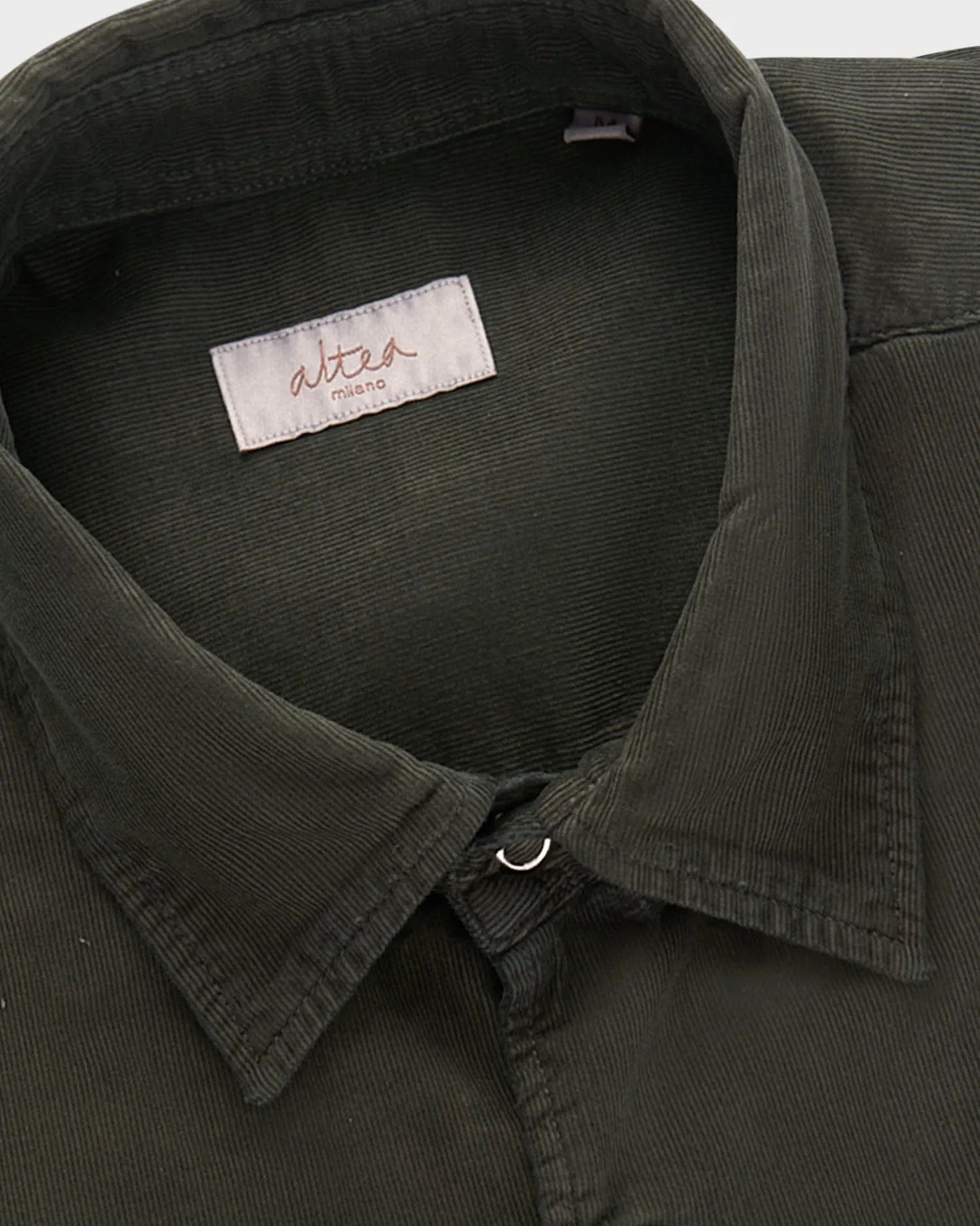 Emerald Green Cotton Corduroy Shirt