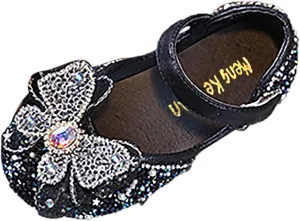 Fashion Autumn Toddler and Girls Casual Shoes Thick Sole Round Toe Buckle Dress Shoes Water Shoes Girls