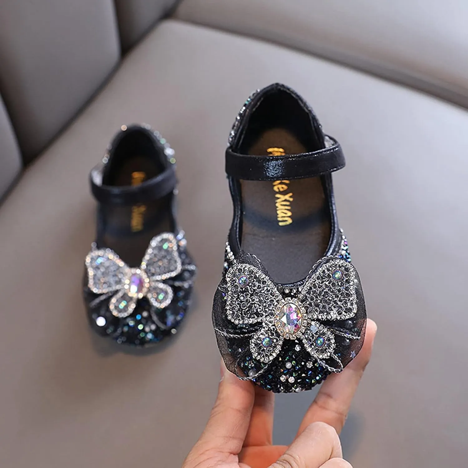 Fashion Autumn Toddler and Girls Casual Shoes Thick Sole Round Toe Buckle Dress Shoes Water Shoes Girls
