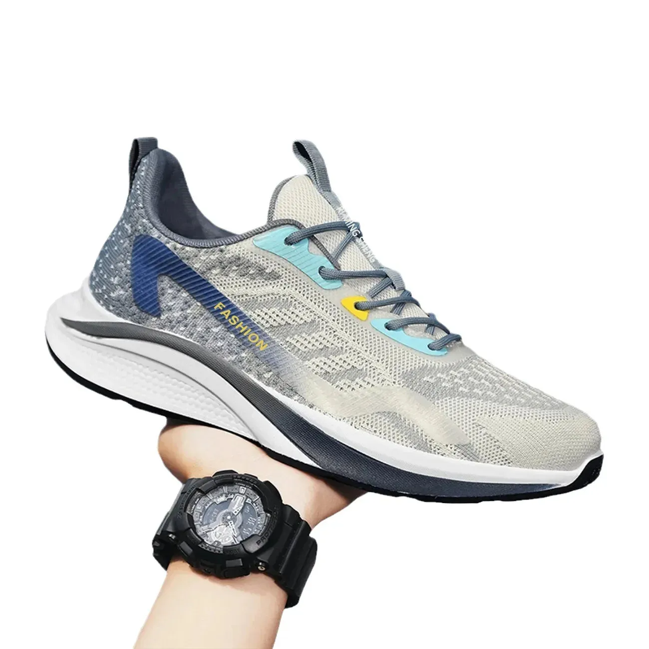 Fashion Men Sneakers Mesh Casual Shoes Lac-up Men Shoes Lightweight Vulcanize Shoes Walking Sneakers Zapatillas Hombre