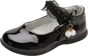 Girls Dress Shoes with Anti-Scratch Leather Pary Schools niform Shoes Mary Jane Fashion Sneaker for Girls