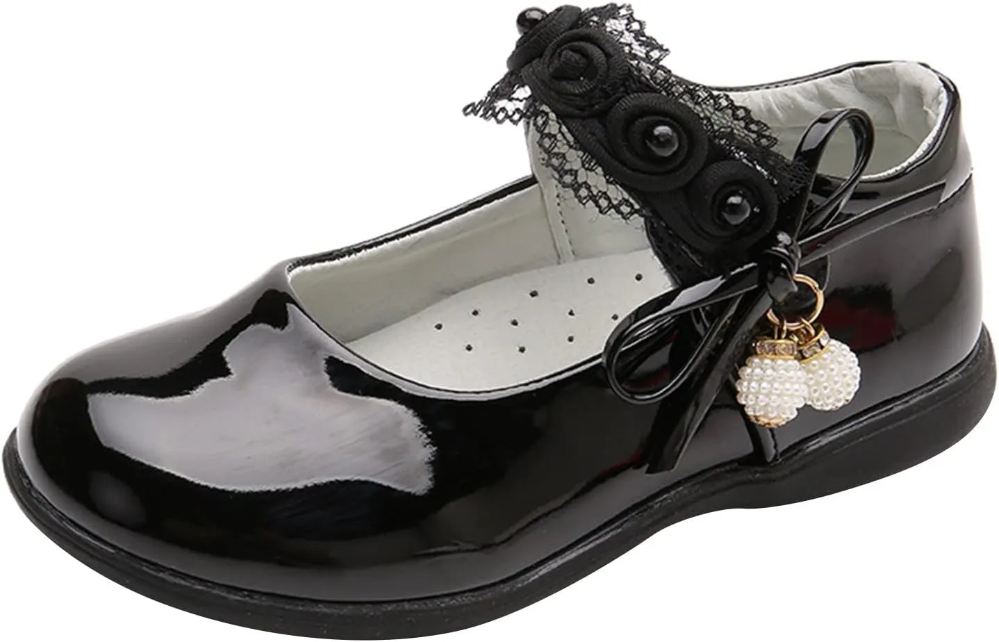 Girls Dress Shoes with Anti-Scratch Leather Pary Schools niform Shoes Mary Jane Fashion Sneaker for Girls