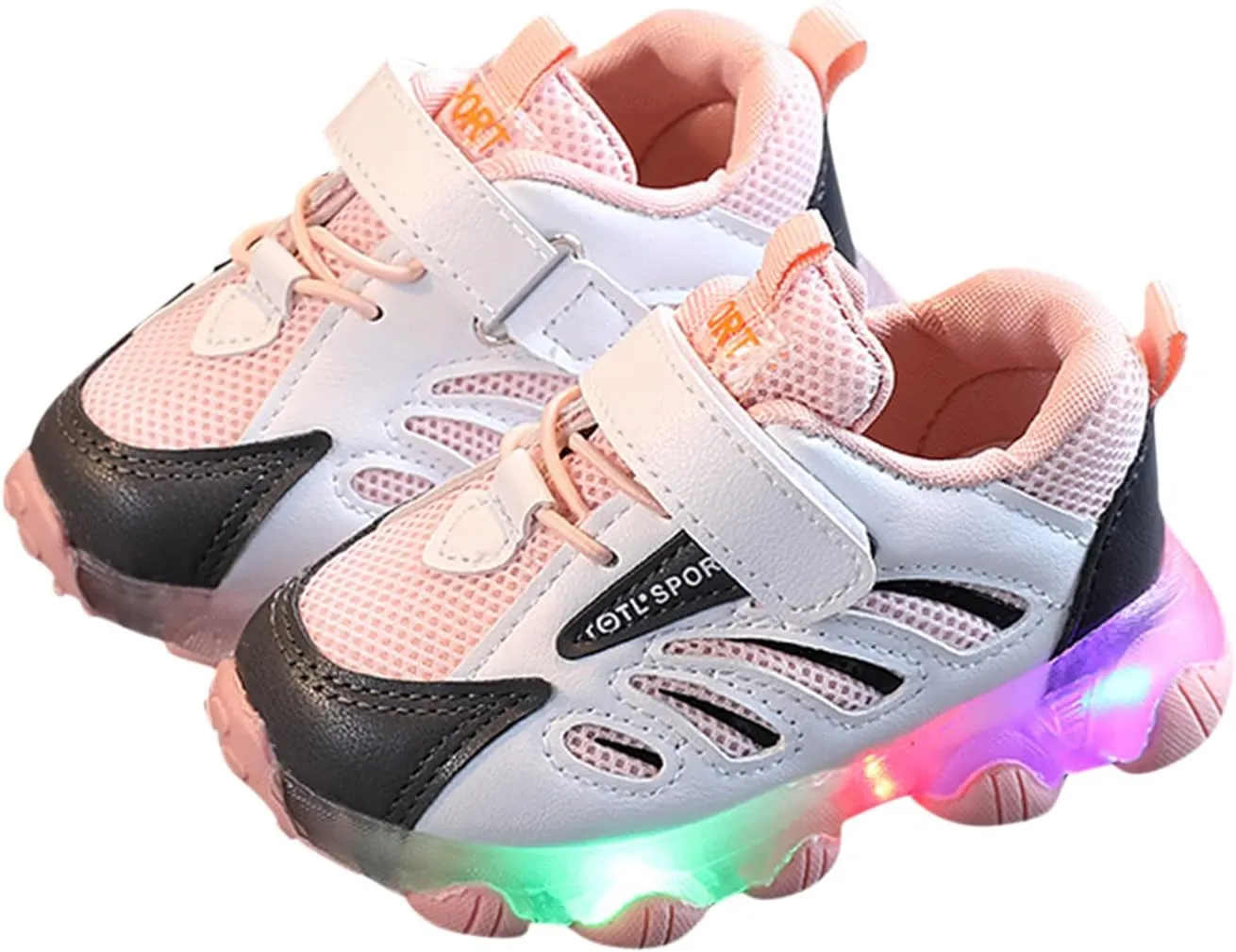 Girls' Sneakers 1-6 Years Children Kids Baby Girl Led Light Sneakers Casual Mesh Breathable Sport Shoes Dress Sneakers