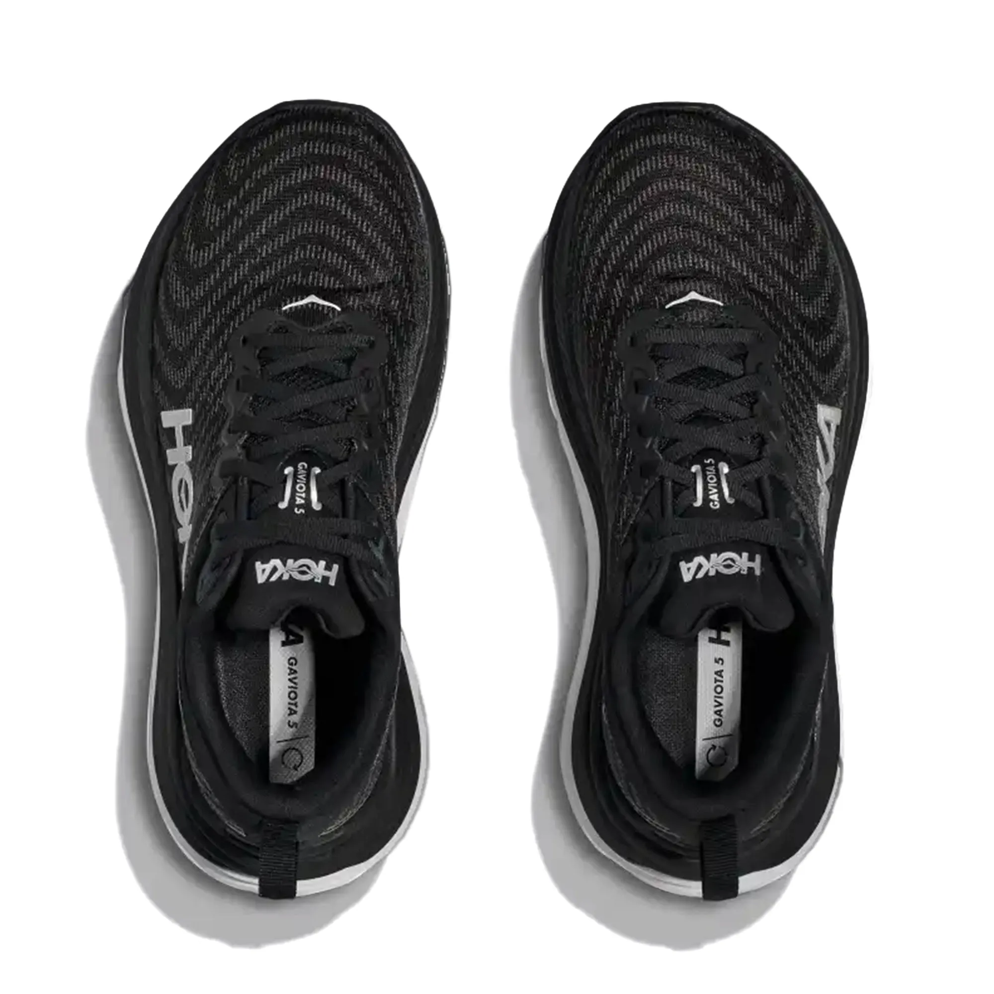 HOKA MENS RUNNING SHOES GAVIOTA 5 BLACK/WHITE