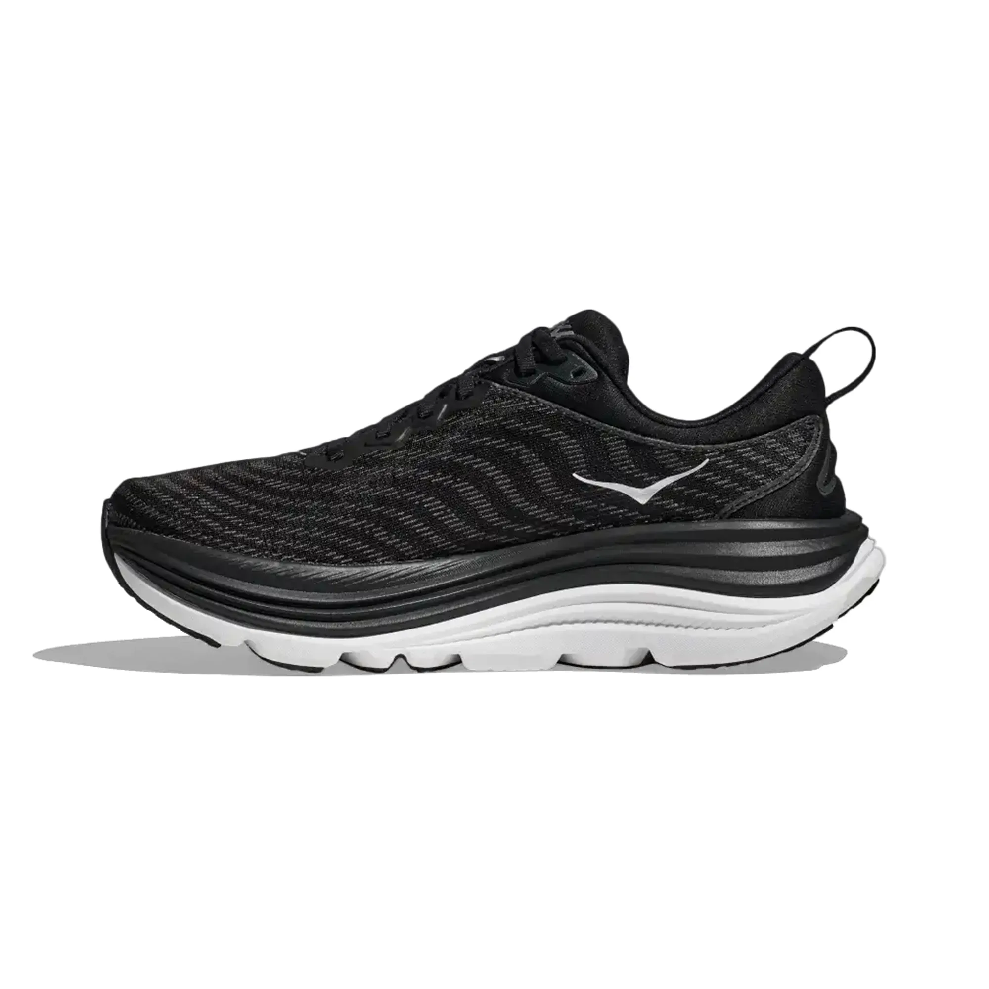 HOKA MENS RUNNING SHOES GAVIOTA 5 BLACK/WHITE