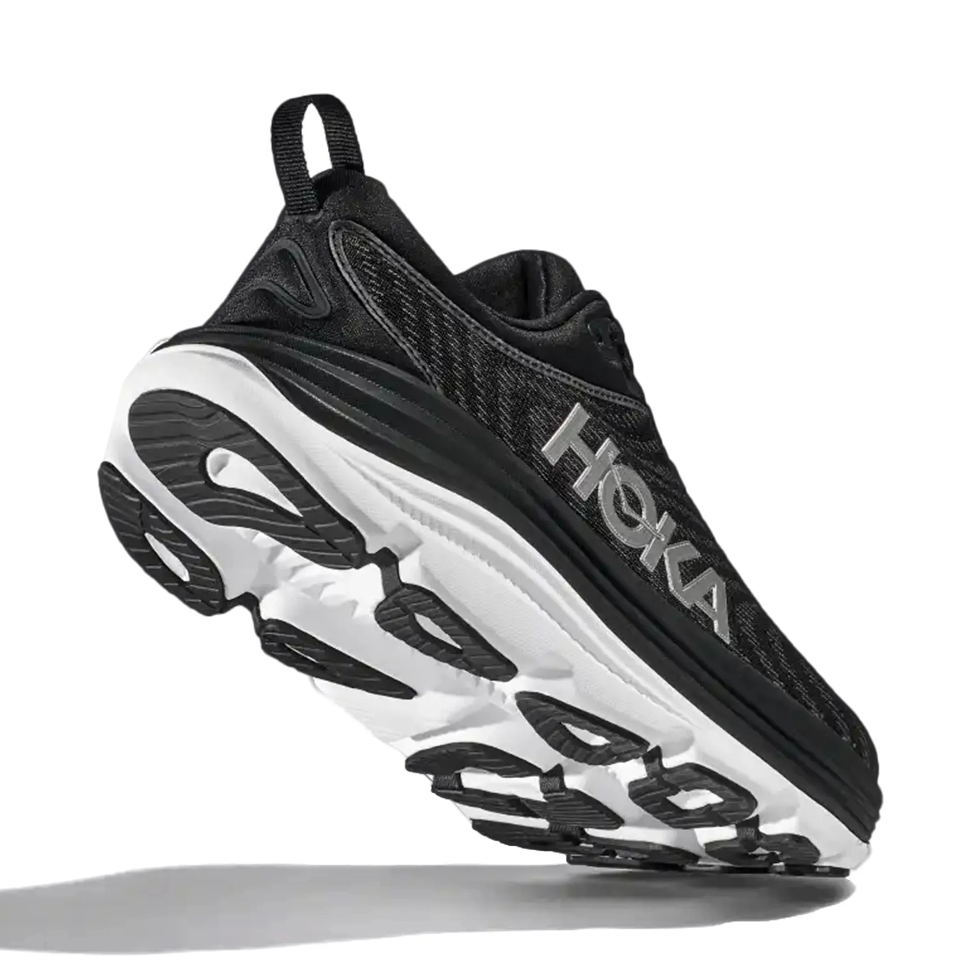 HOKA MENS RUNNING SHOES GAVIOTA 5 BLACK/WHITE