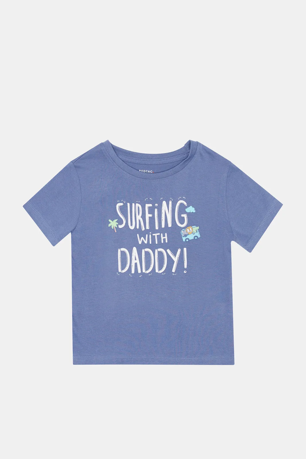 Infant Boys Blue Printed T-Shirt