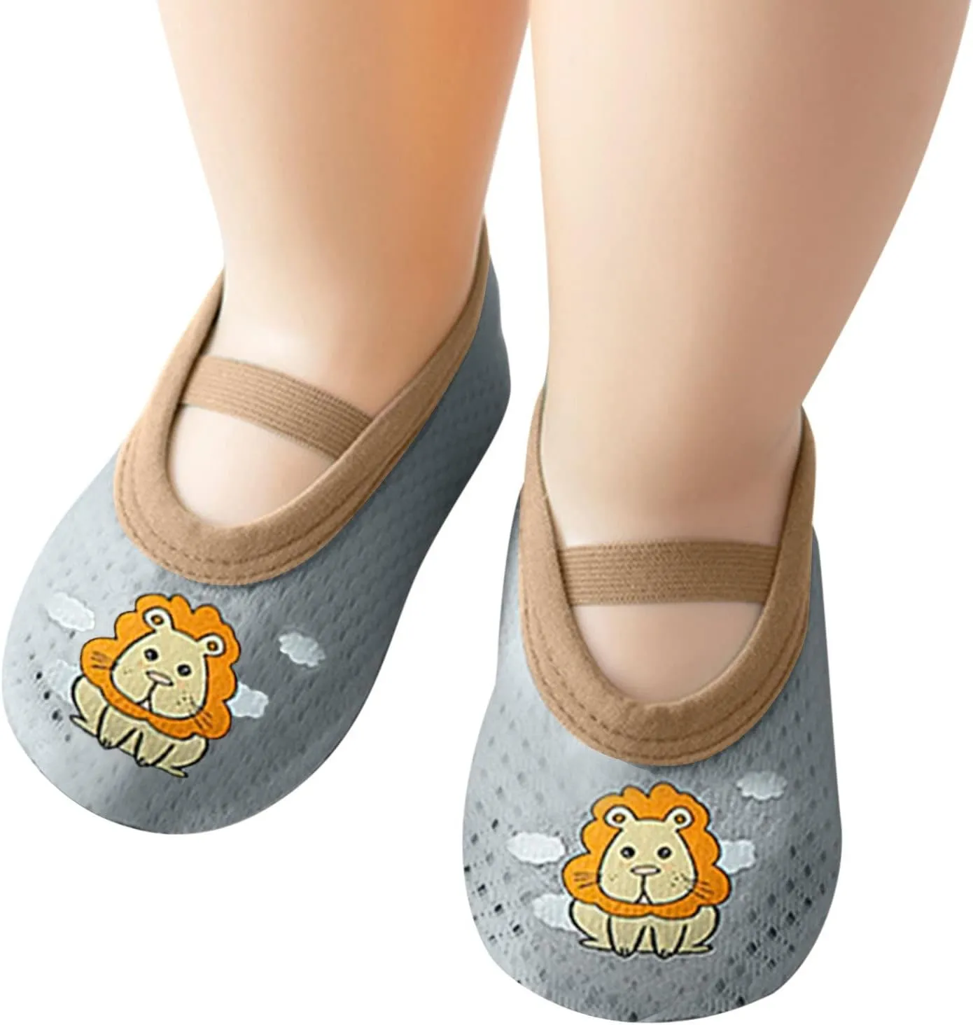 Infant Boys Girls Animal Prints Cartoon Socks Toddler Breathable Mesh The Floor Socks Barefoot Toddler Boys Dress Shoes